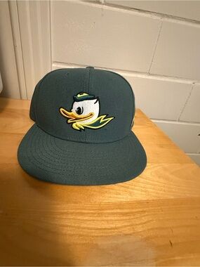 Oregon Ducks Dark Teal Flat Brim Hat